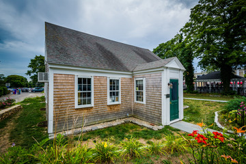 Garden and the Public Library, in Hyannis, Cape Cod, Massachuset