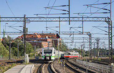 Fototapeta premium Pasila tain station in Finland