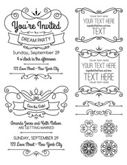 Swirl Invitations and Elements