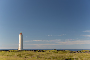 Fototapeta na wymiar Snæfellsjökull, Londrangar and Lighthouse in Iceland