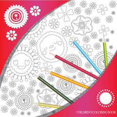 coloring book with abstract flowers live