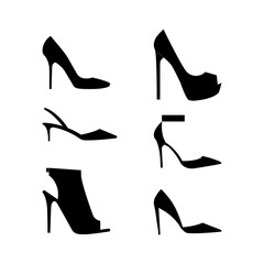 Shoes silhouettes icon