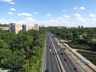 view from the air on the highway