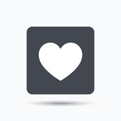 Heart icon. Romantic love sign.
