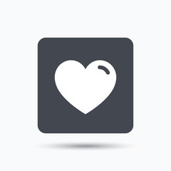 Heart icon. Romantic love sign.