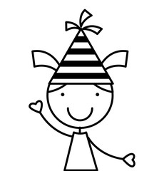 children with party hat celebration