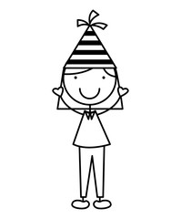 children with party hat celebration