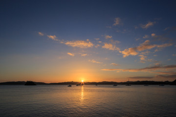 Naklejka na ściany i meble Sunrise over Russell in the Bay of Islands, New Zealand