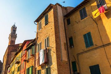 Fototapeta na wymiar old buildings in Siena, Italy
