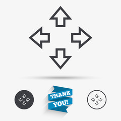 Fullscreen sign icon. Arrows symbol.