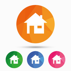 Home sign icon. Main page button. Navigation