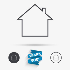 Home sign icon. Main page button. Navigation