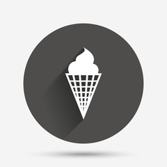 Ice Cream sign icon. Sweet symbol.