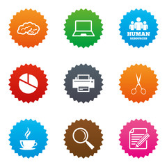 Office, documents and business icons.