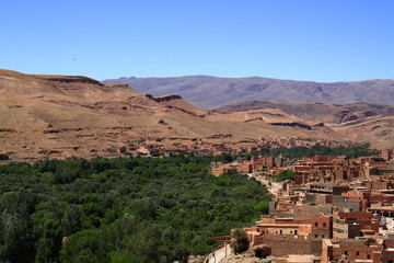 Fototapeta na wymiar Village in Dades Valley, Morocco