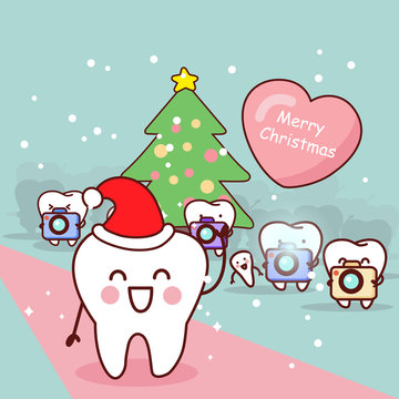  happy cartoon tooth and dentist