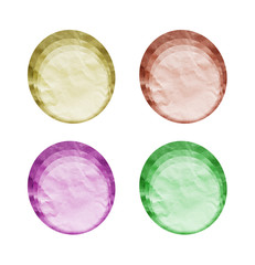 talk origami tag recycled paper craft stick on white background