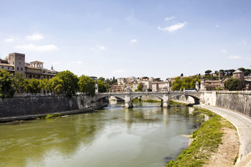 Obraz premium View of Tiber river in Rome