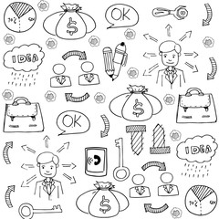Doodle of sketch business element