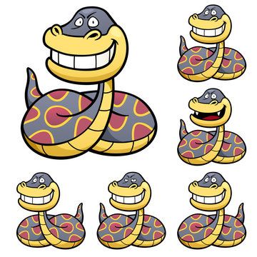 Vector Illustration of make the choice matching - Snake