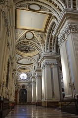 Interior of Basilica - Cathedral of Our Lady of Pillar in Zaragoza, Aragon, Spain