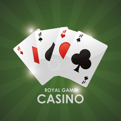cards casino las vegas game icon. Colorfull illustration. Vector graphic