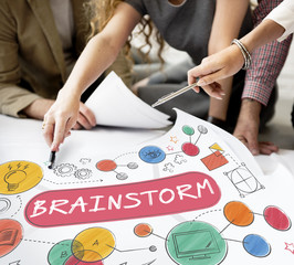 Brainstorm Ideas Creativity Process Diagram Concept
