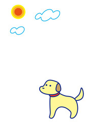 犬　お日様
