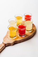 Glasses with  alcoholic drink