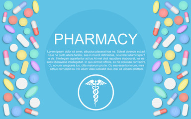 Modern Flat design Medicine pharmacy healthcare concept for web banner website, presentation, flyer and poster.