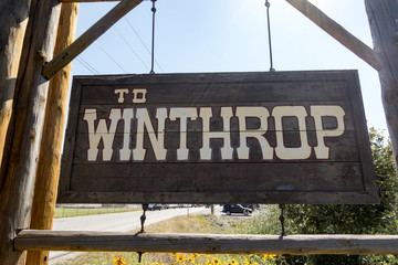 Winthrop, Washington Entrance Traffic Sign