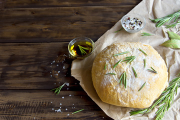 ciabatta bread with rosemary