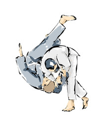 illustrazione di un incontro di judo
