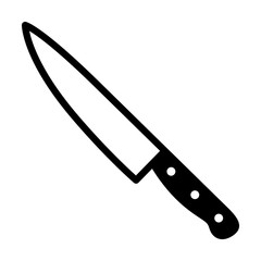 Chef's or cook's kitchen knife flat icon for apps and websites