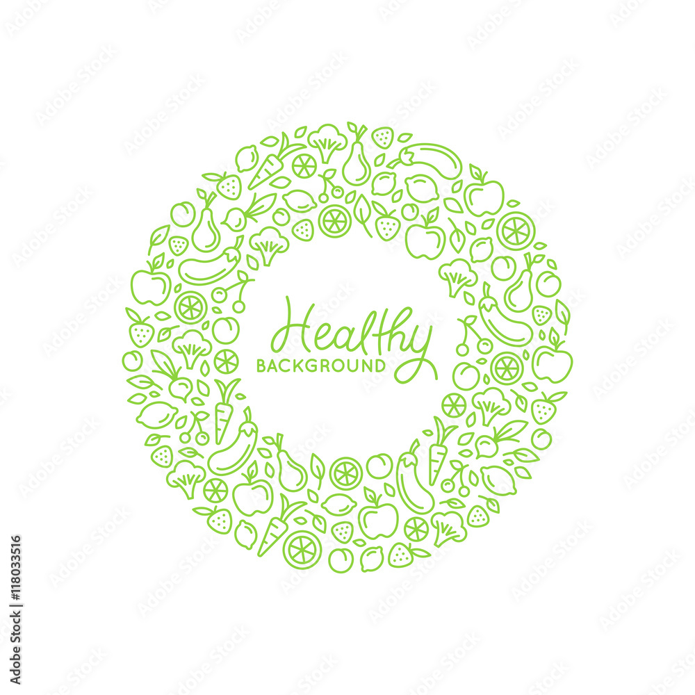 Poster Vector logo design template in trendy linear style