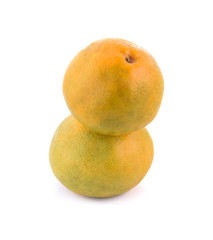 Orange fruit withisolated on white backgroun