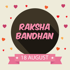 Happy Raksha Bandhan Indian festival background .