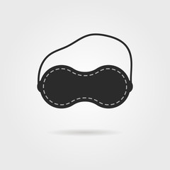 black sleep mask icon