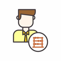 teacher logo icon vector
