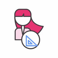 teacher logo icon vector
