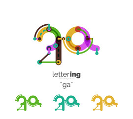 Alphabet letter font logo business icon