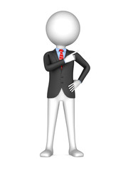 3d businessman on white background