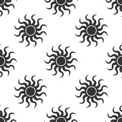 Sun-sign icon pattern on white background. Adobe illustrator