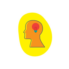 brain logo icon vector