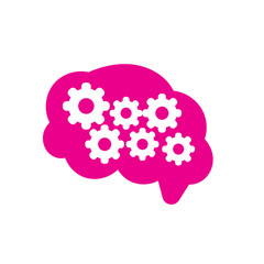 brain logo icon vector