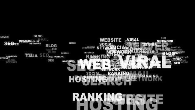 INTERNET Keywords, Background Overlays, Alpha Channel, Loop, 4k
