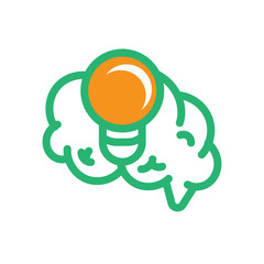 brain logo icon vector
