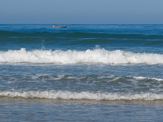 Sea in beach of La Barrosa, Cadiz, Spain