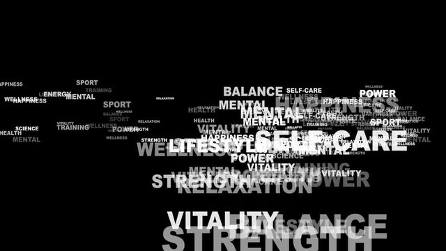 HEALTH Keywords, Background Overlays, Alpha Channel, Loop, 4k
