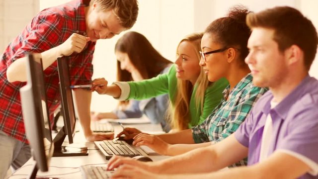 students in computer class